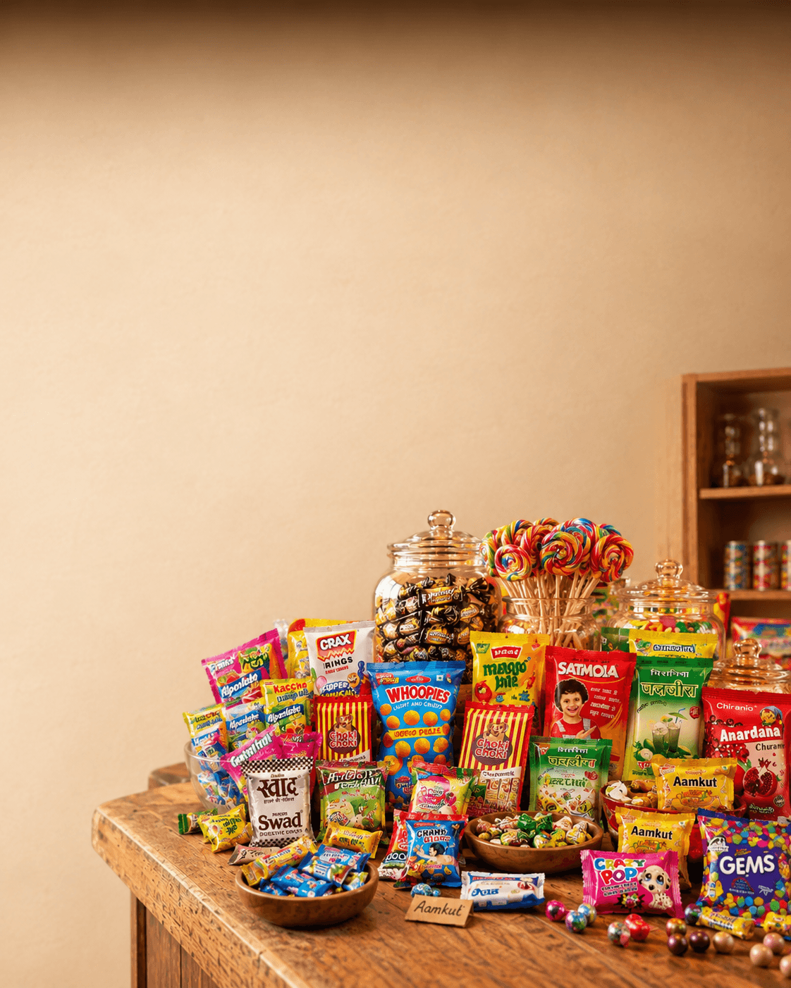 Bachpan Wali Candy nostalgic sweets displayed on a candy shop counter